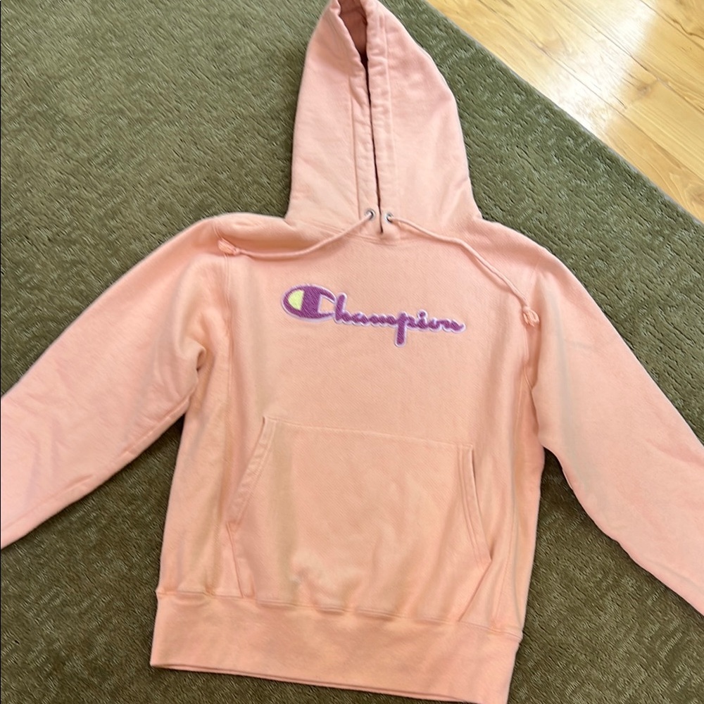 Champion Hoodie with Purple Logo